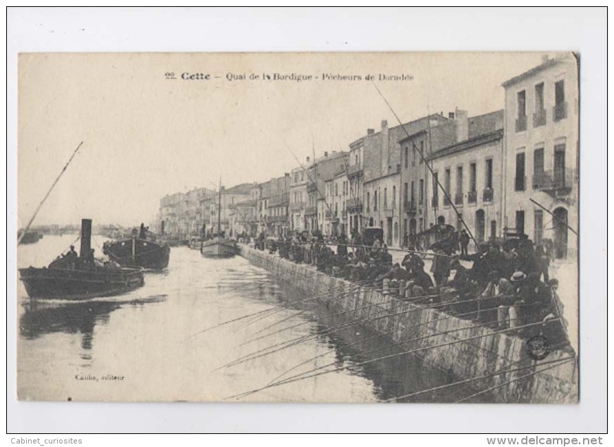 Sète - CETTE  - 1918 - Quai De La Bordigue - Pêcheurs De Dorades - CONCOURS ? - Animée - Sete (Cette)