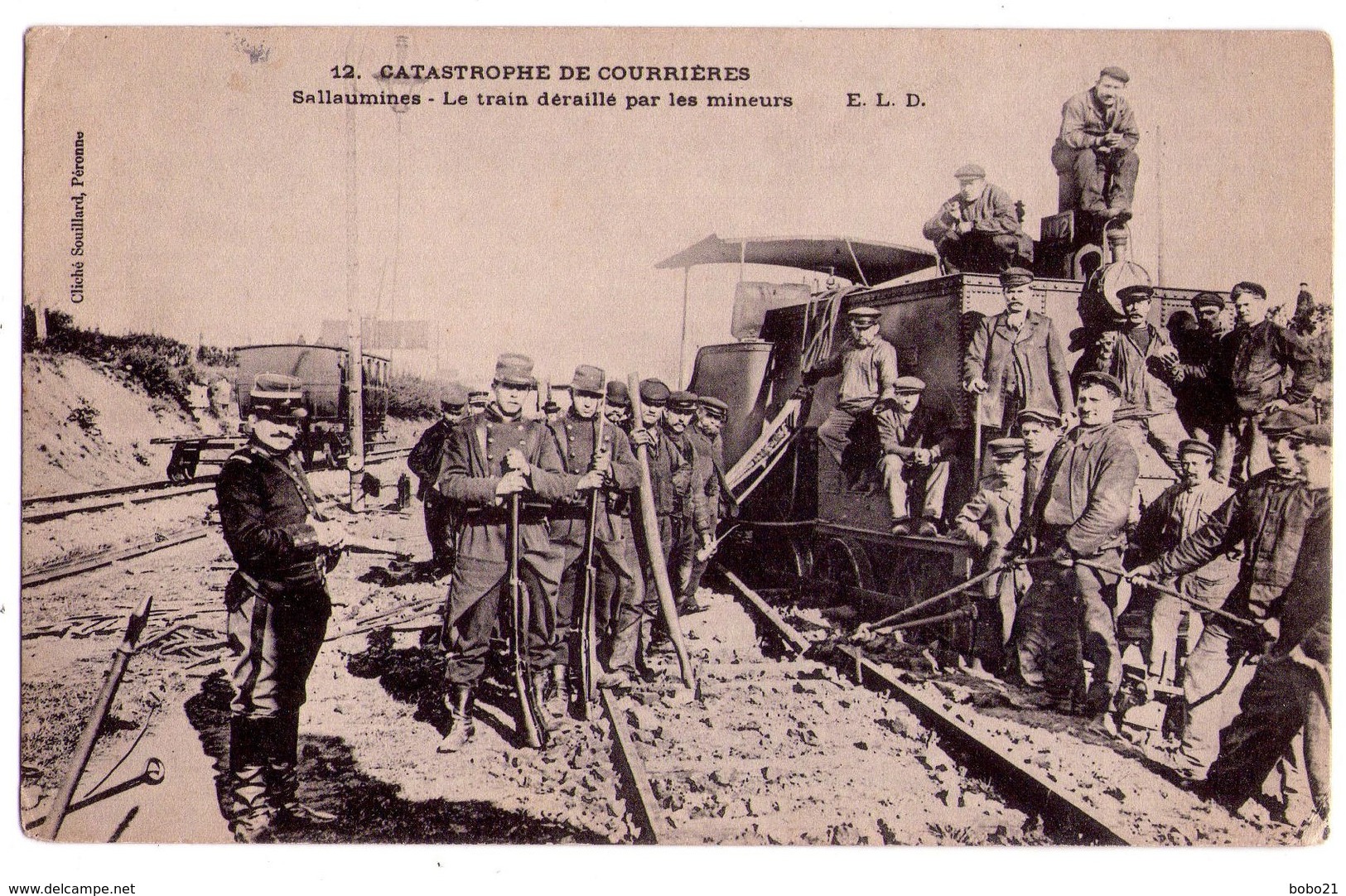 2316 - Courrières ( 62 ) - La Catastrophe De Courrières - Sallaumines - Train Déraillé Par Les Mineurs - E.L.D. - N°12 - - Other & Unclassified