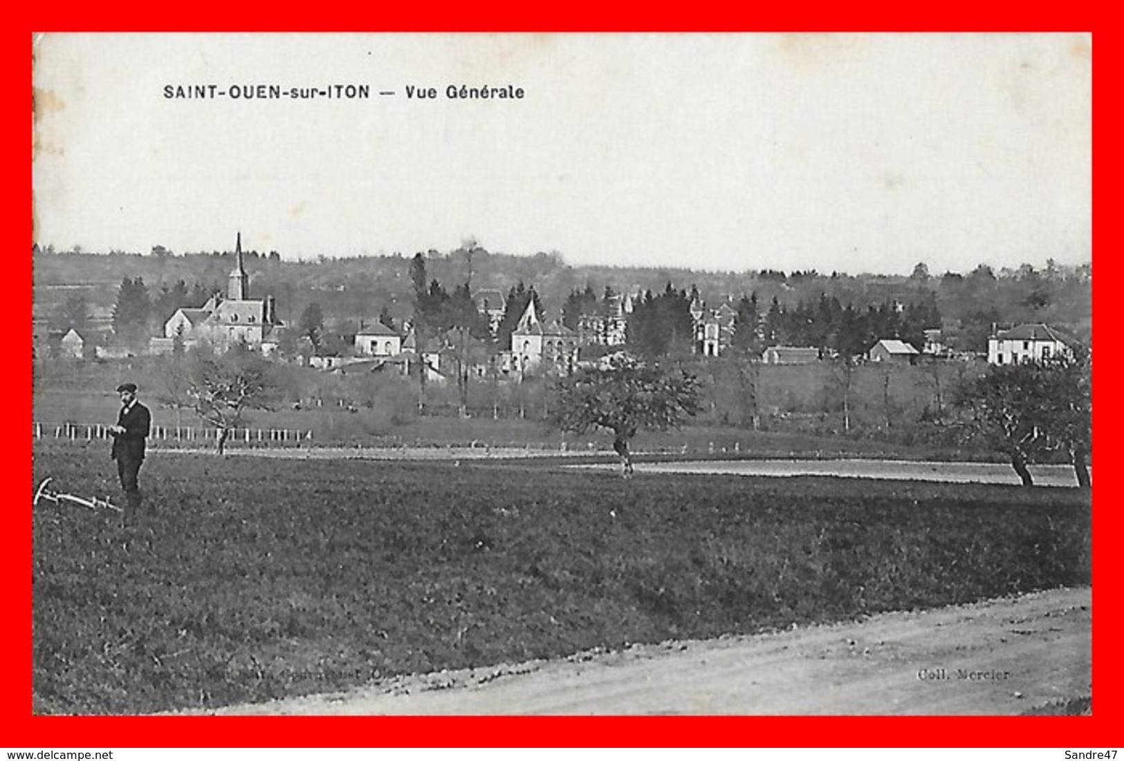 CPA (61)  SAINT-OUEN-sur-ITON.  Vue Générale, Animé...H266 - Autres & Non Classés