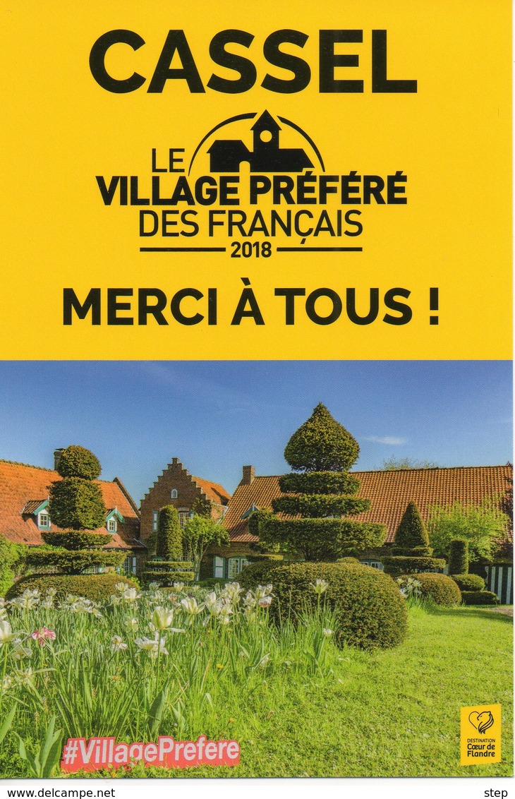 CASSEL (NORD) : CARTE POSTALE "VILLAGE PREFERE DES FRANCAIS 2018" - Autres & Non Classés