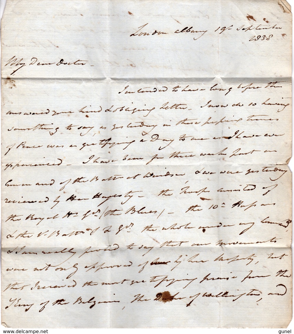 19 Sep 1838 Complete Letter From London To Edinburgh With 1/2 In  Block - ...-1840 Préphilatélie