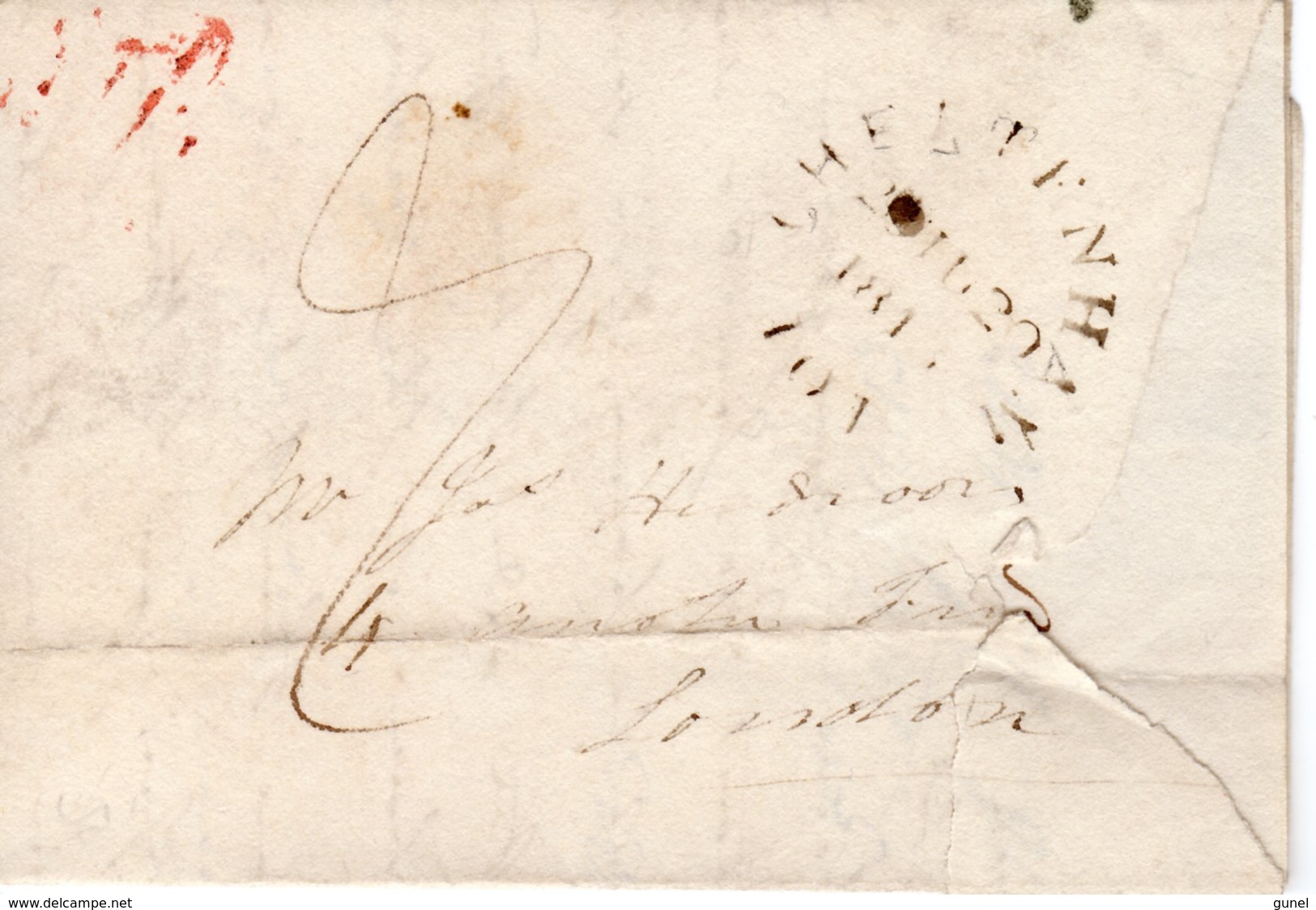 5 July 1813 Complete Letter From London To Cheltenham - ...-1840 Voorlopers