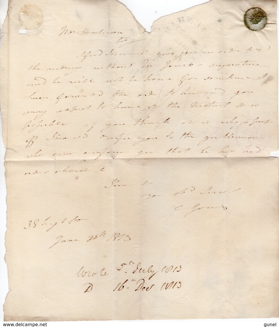 5 July 1813 Complete Letter From London To Cheltenham - ...-1840 Préphilatélie