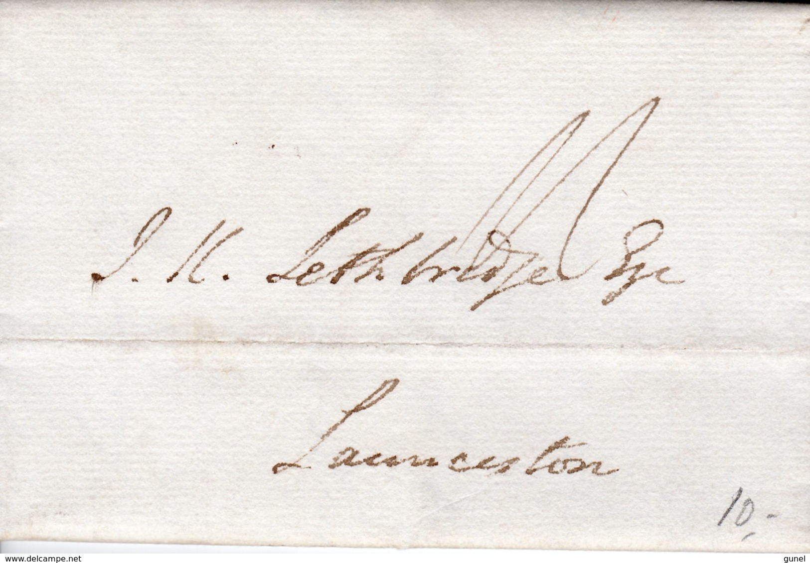 1 July 1824 Complete Letter  From Launceston - ...-1840 Préphilatélie