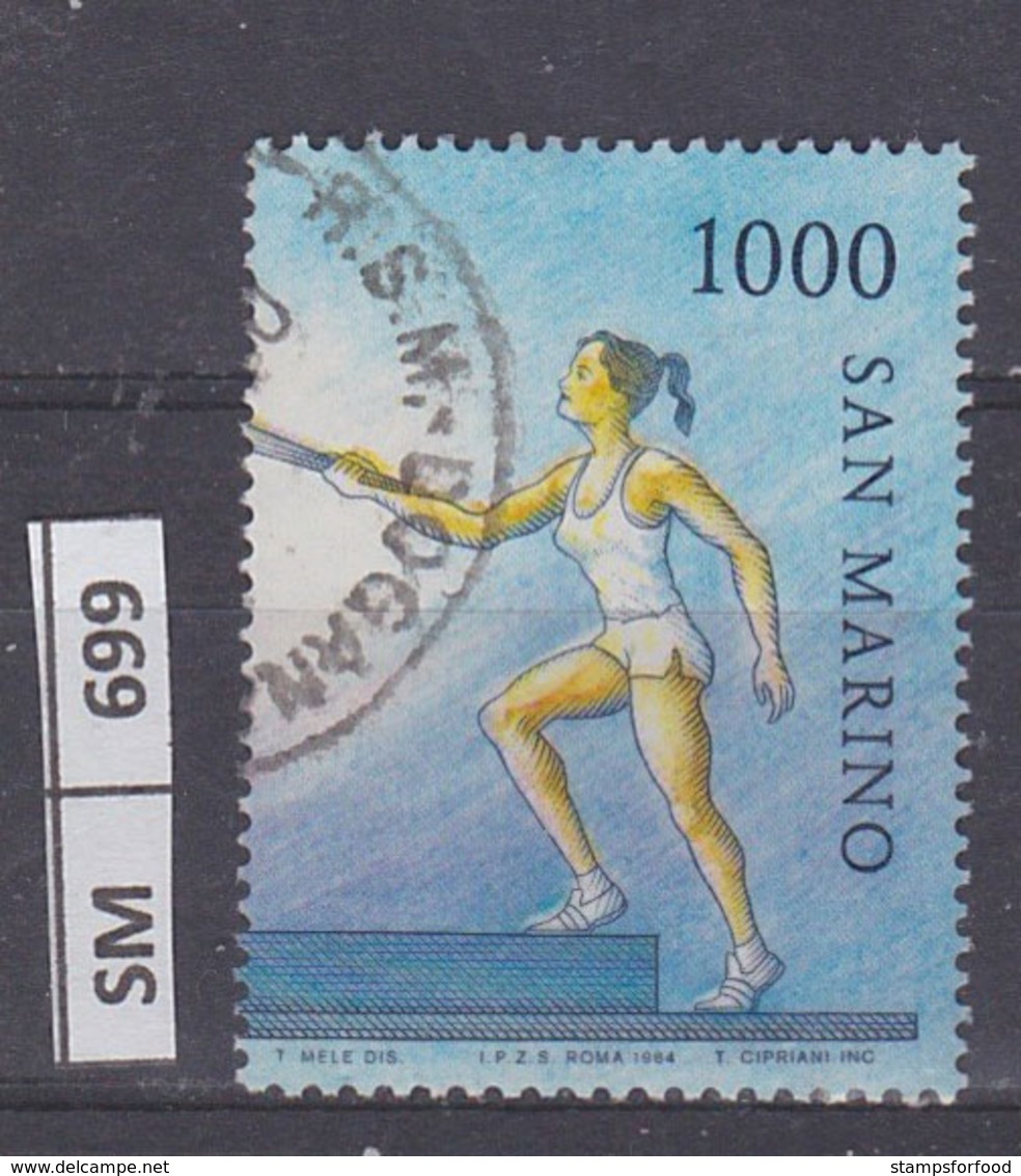 SAN MARINO  1984	Olimpiadi Los Angeles  L. 1000 Usato - Used Stamps