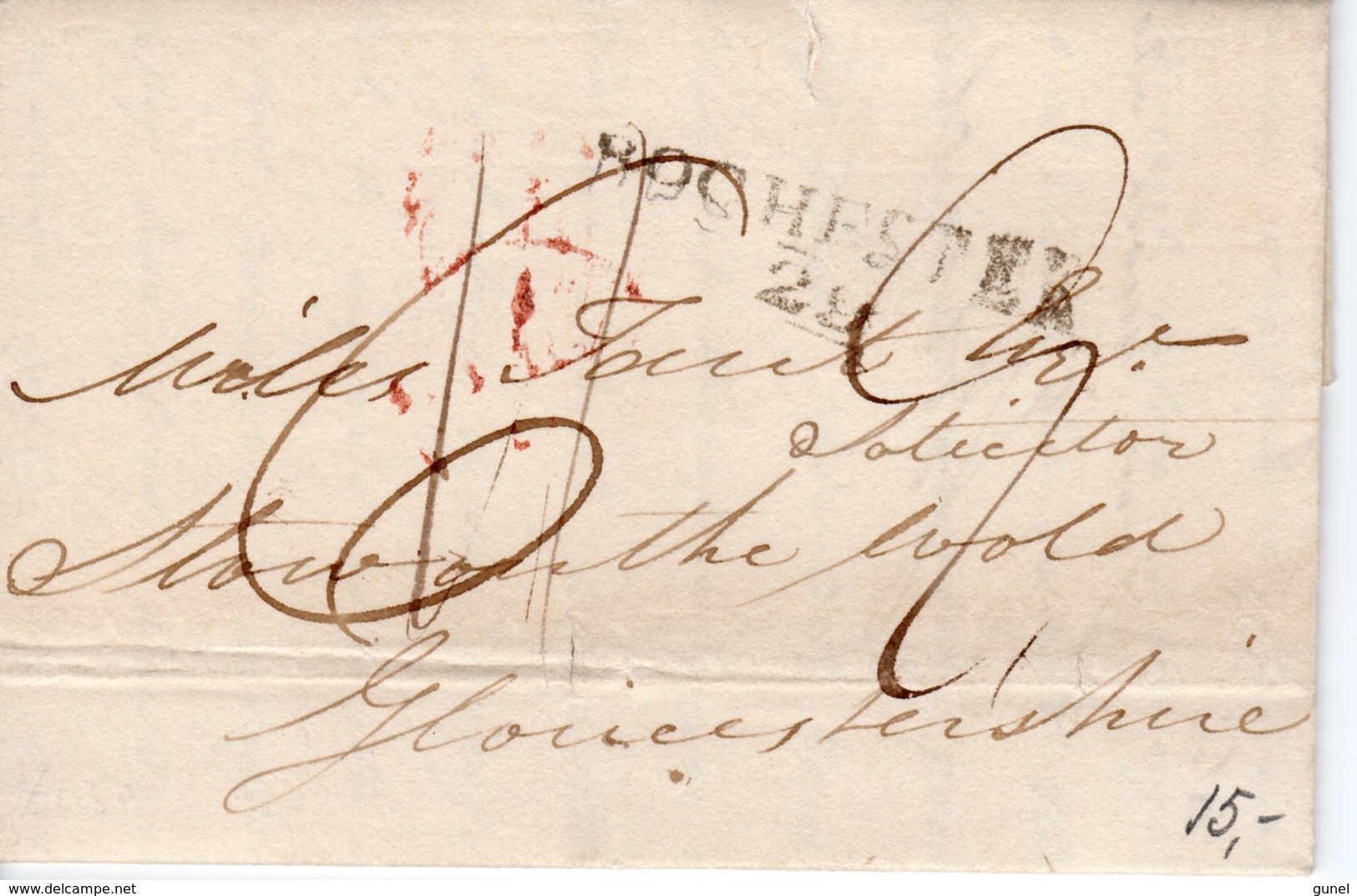 12 June 1820 Complete Letter From  ROCHESTER Naar Gloucestershire - ...-1840 Voorlopers