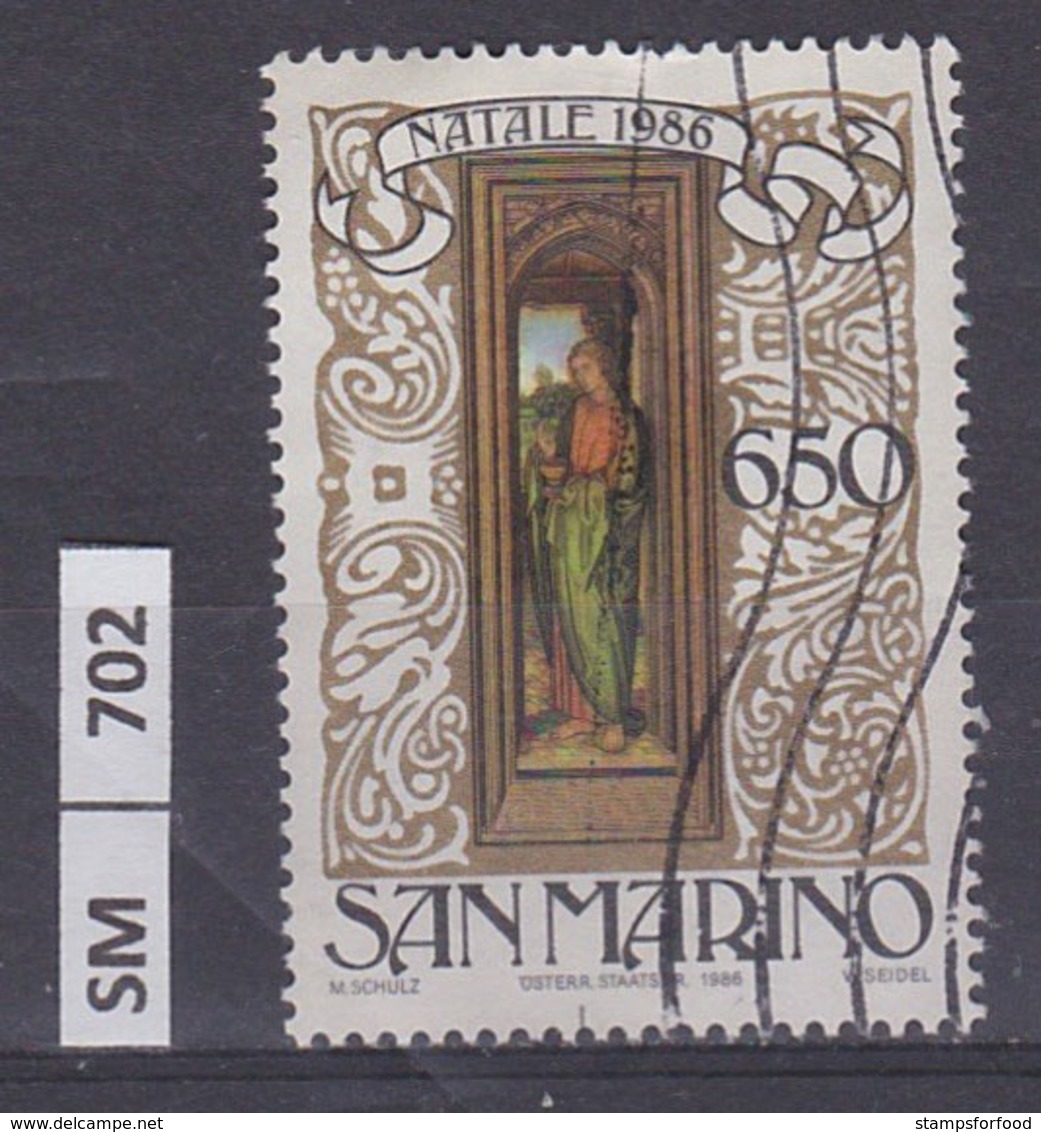 SAN MARINO  1986	Natale S. Giovanni Evangelista Usato - Used Stamps