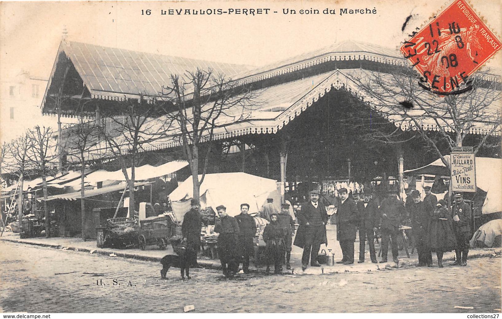 92-LEVALLOIS- UN COIN DU MARCHE - Levallois Perret