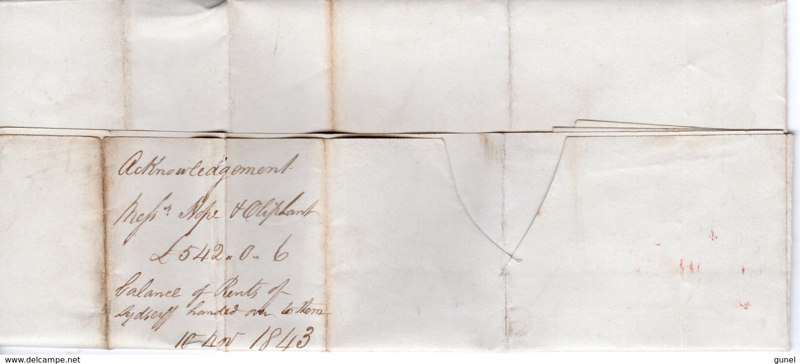 10 Nov 1843 Complete Letter  With PAID EDINB A - ...-1840 Préphilatélie