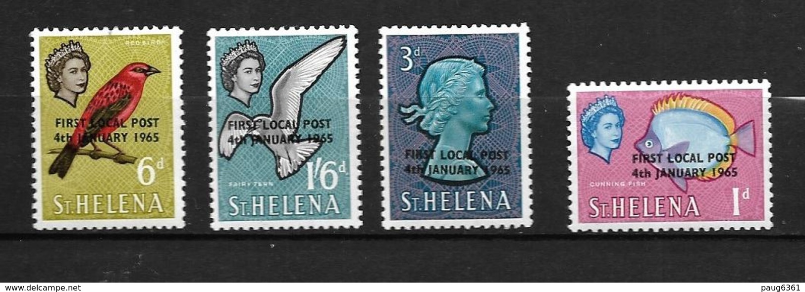 SAINTE-HELENE 1965 LOCAL POST-POISSONS-OISEAUX-YVERT N° NEUF MNH** - Saint Helena Island