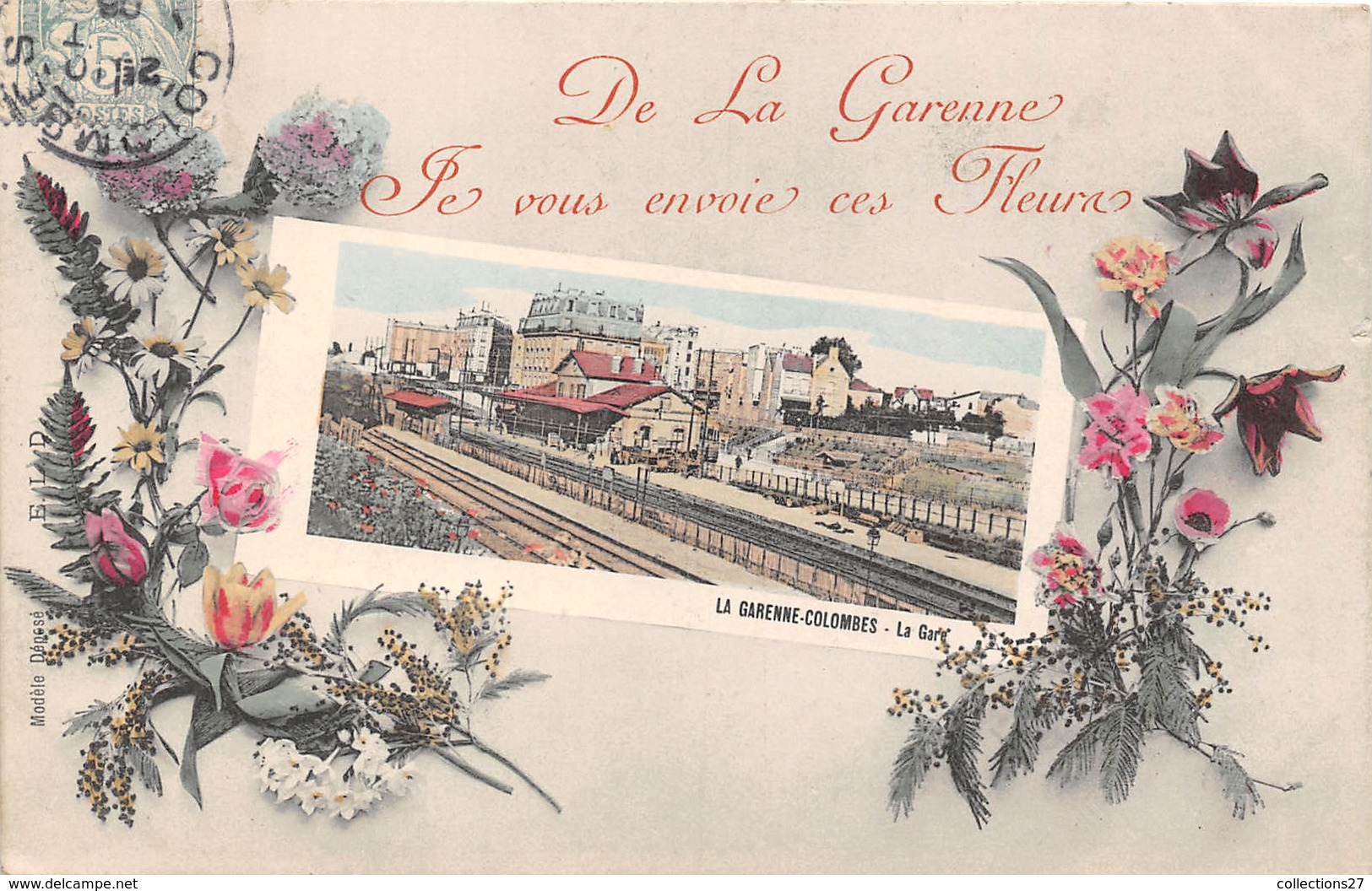 92-LA GARENNE-COLOMBES- JE VOUS ENVOIE CES FLEURS DE LA GARENNE - La Garenne Colombes