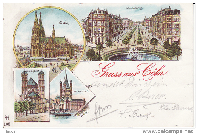 2638201Gruss Aus Köln 1901(siehe Kanten) - Koeln