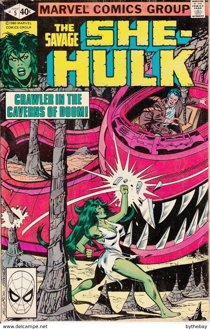 She-Hulk Vol. 1 No. 5 June 1980 Crawler In The Caverns Of Doom! Reading Copy - Marvel