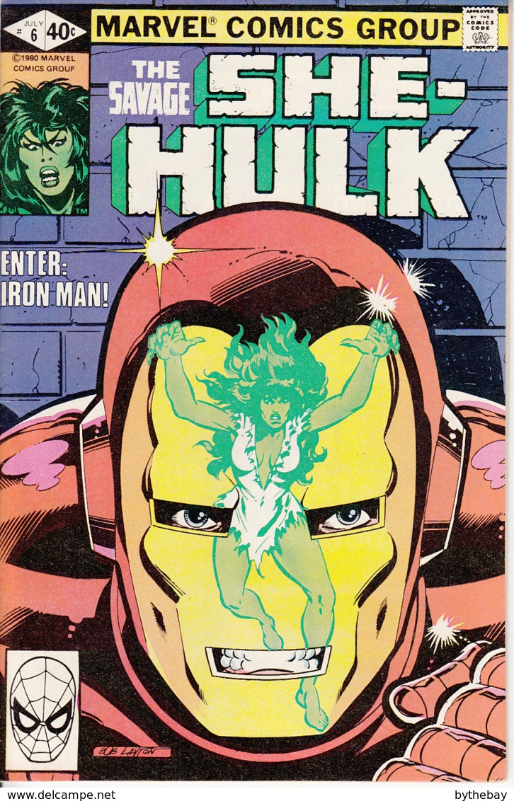 She-Hulk Vol. 1 No. 6 July 1980 Enter Iron Man! - Marvel