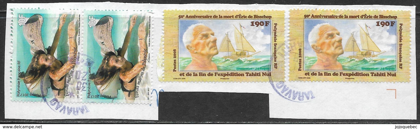 Polynésie Française Sur Fragment, Joli Oblitérations De Taravao, USED - Oblitérés