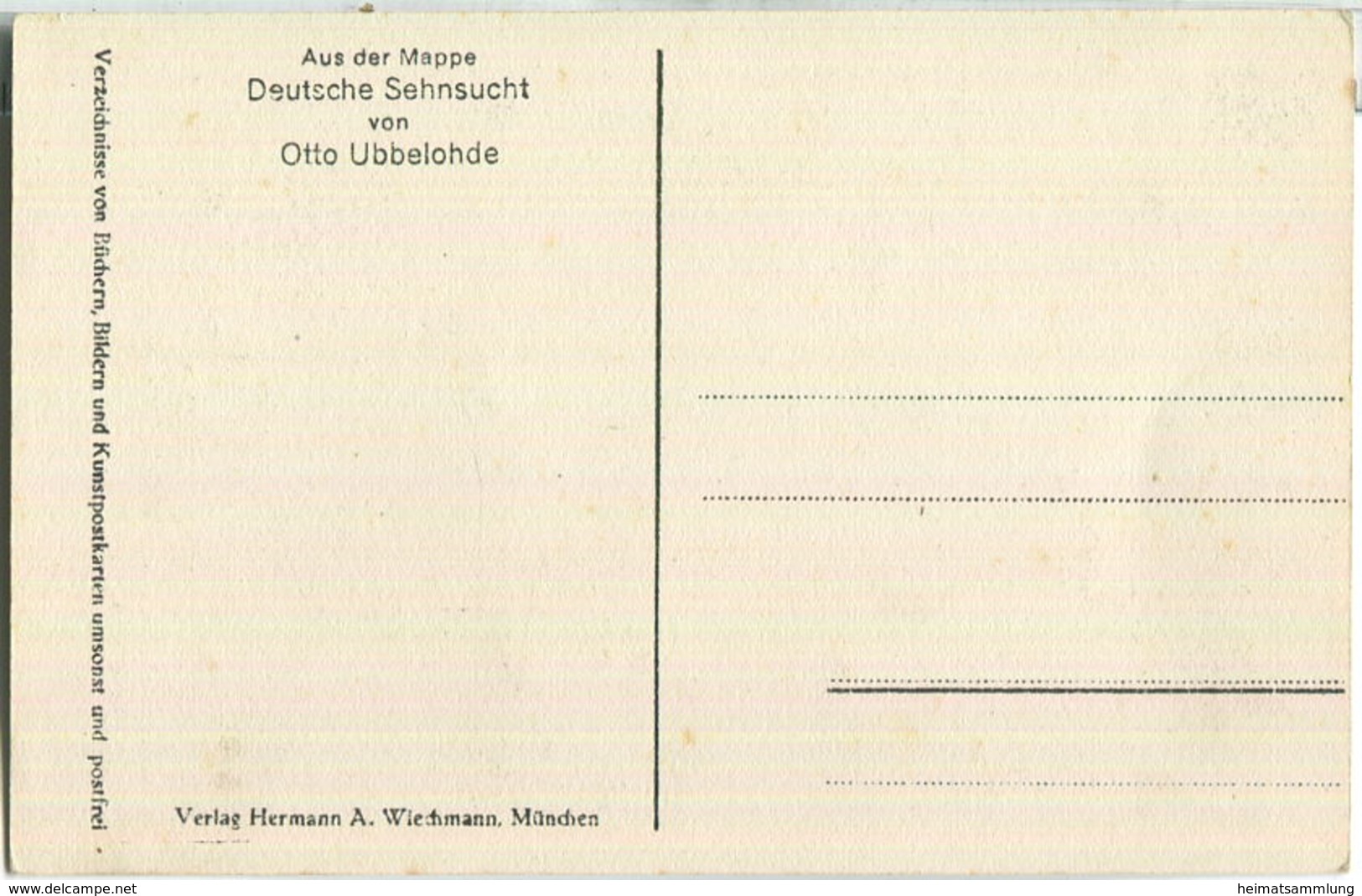 Vorfrühling - Aus Der Mappe Deutsche Sehnsucht - Künstlerkarte Signiert Otto Ubbelohde - Ubbelohde, Otto