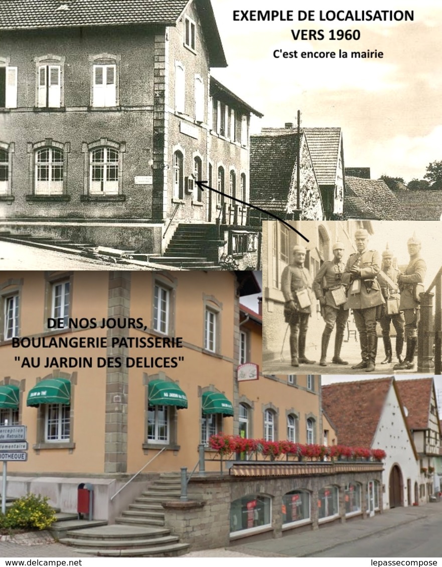 TOP - DRULINGEN - GENERAL ET OFFICIERS ALLEMANDS A LA MAIRIE LE 18/08 1914 - AUJOURD'HUI BOULANGERIE JARDIN DES DELICES - Drulingen