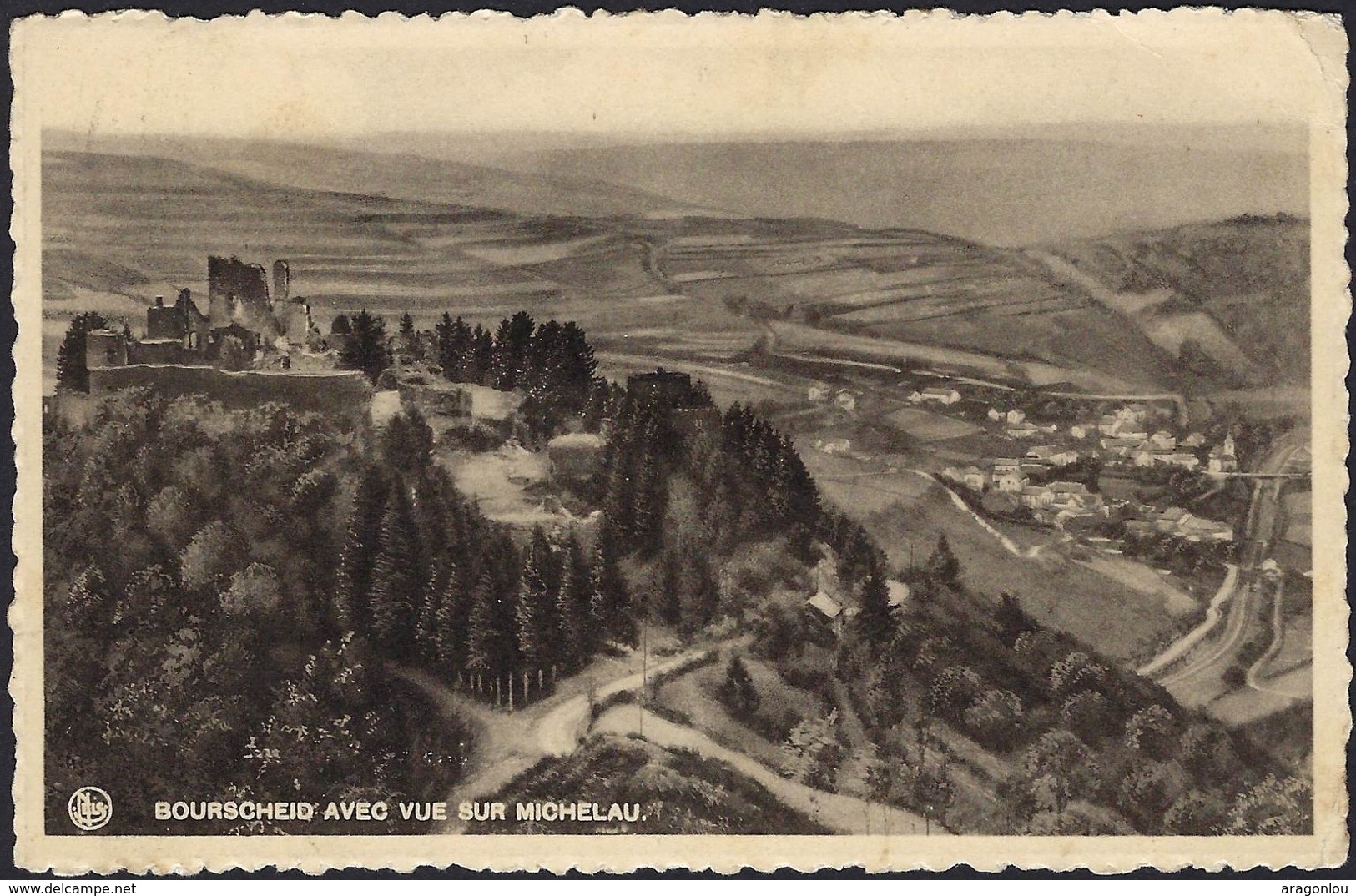 Bourscheid Et Vue Sur Michelau, Ligne De Chemin De Fer, Carte Ancienne (2scans) - Bourscheid