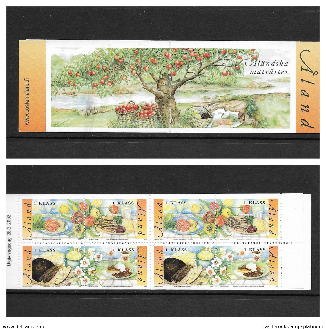 O) 2002 ALAND, BOOKLET XF- FOODS - FRUITS. TREE - ​ALANSUBKA MATRATTER - Aland