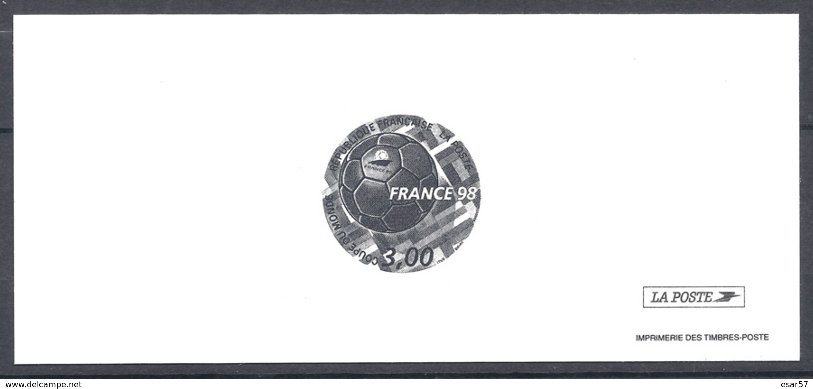 FRANCE 1998 Yvert Nº 3139 GRAVURE OFFICIELLE MONDIAL FRANCE 98 Noir - Documenten Van De Post