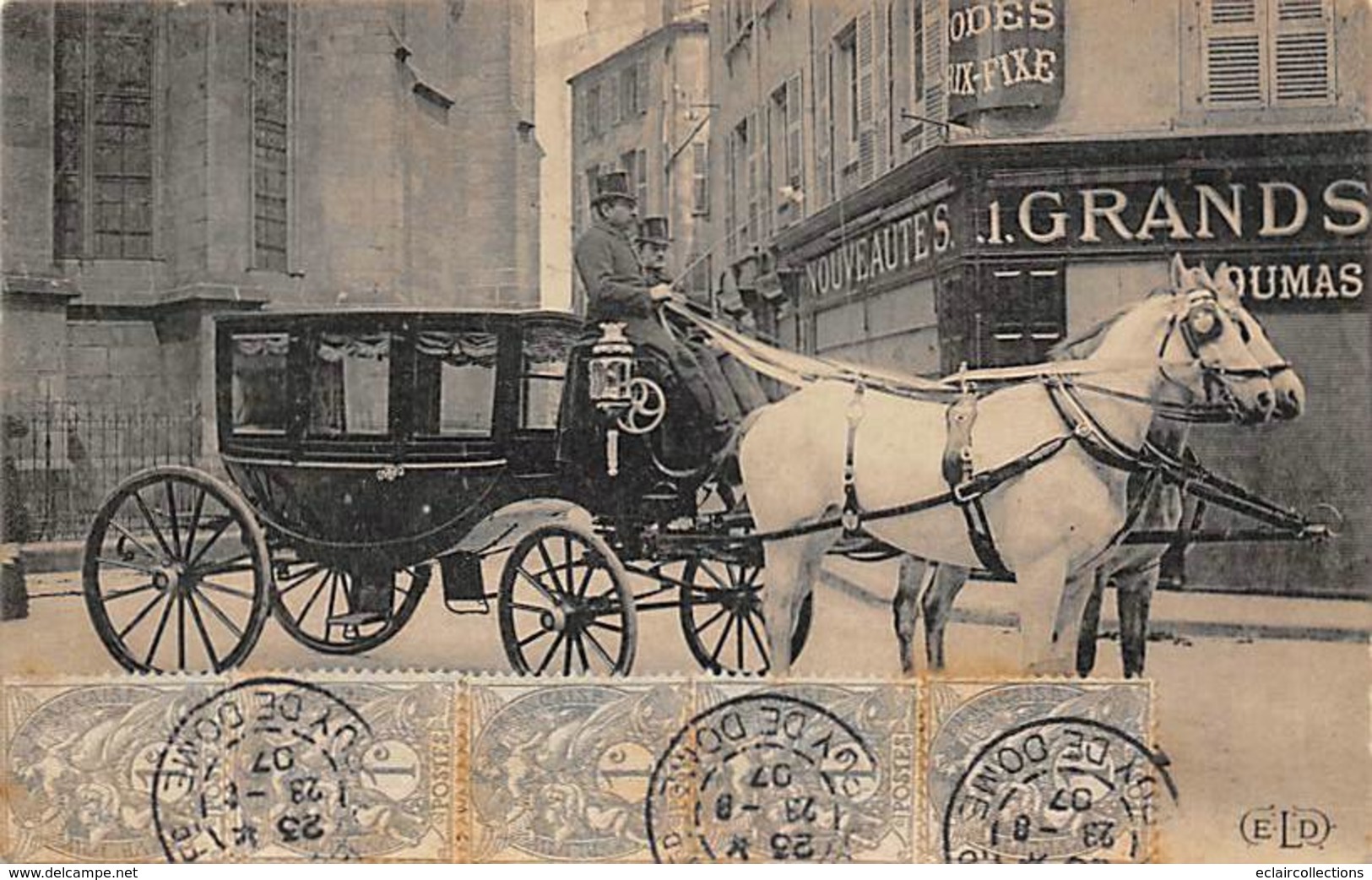 Clermont Ferrand      63     Attelage Hippomobile Bal Et Faure         (voir Scan) - Clermont Ferrand