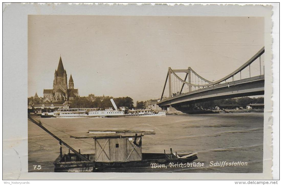 AK 0012  Wien - Reichsbrücke ( Schiffsstation ) Um 1938 - Wien Mitte