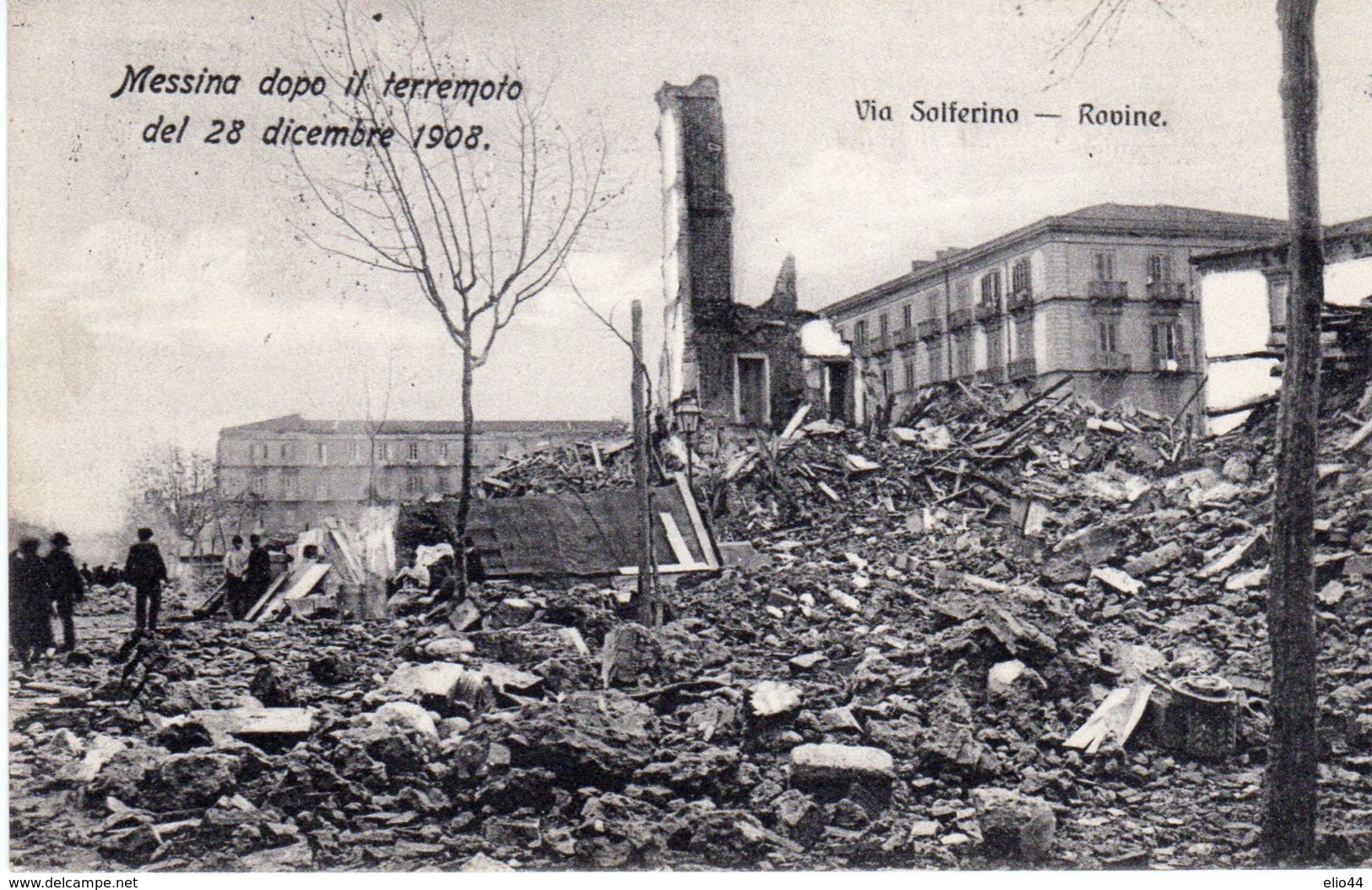 Messina - Dopo Il Terremoto Del 28.12.1908 - Via Solferino - Rovine - - Messina