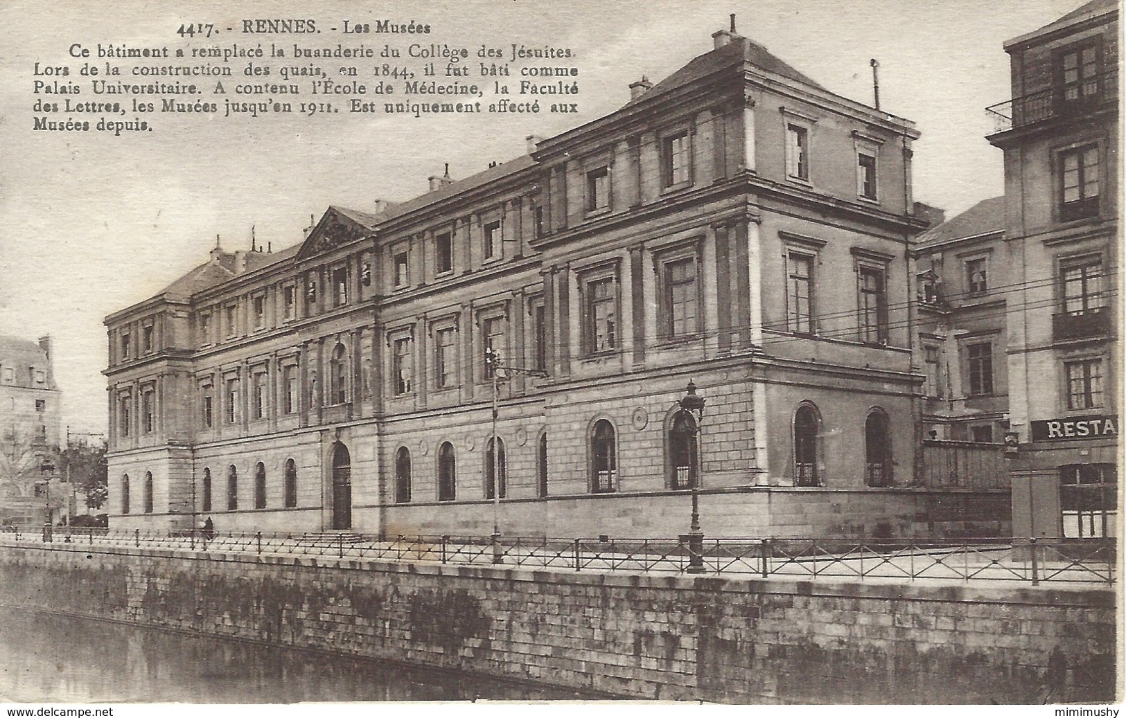 35 - Rennes - Les Musées - école De Médecine, Faculté Des Lettres Jusqu'en 1911 - Rennes