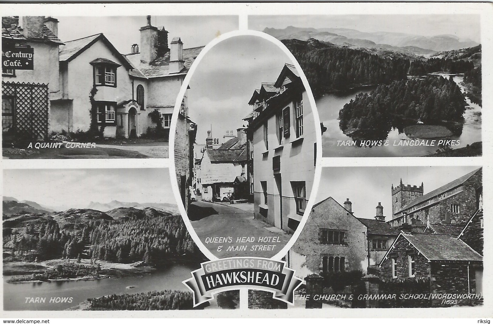 Hawkshead - 5 Views.  Greetings From. S-4304 - Hawkshead