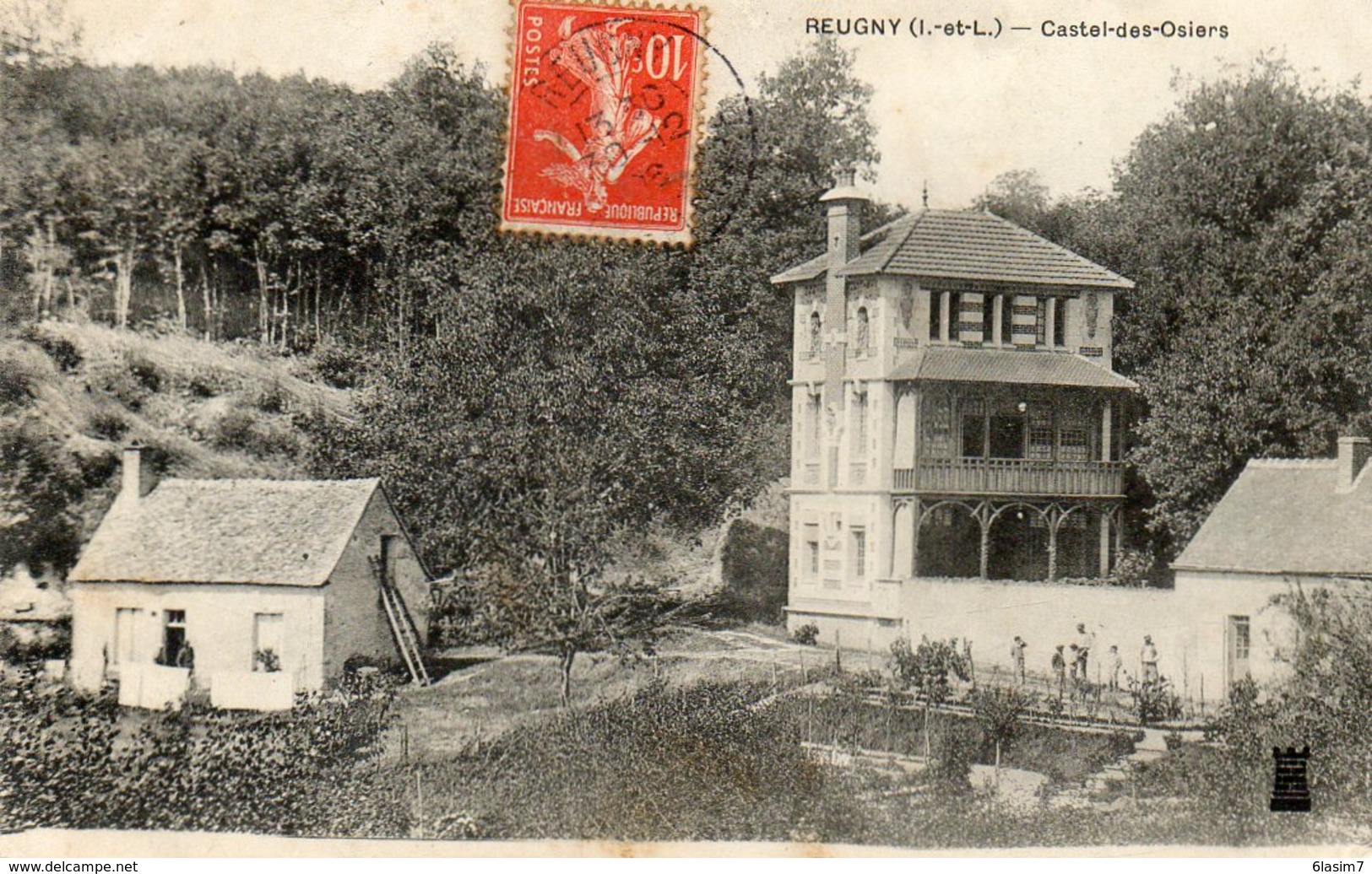 CPA - REUGNY (37) - Aspect Du Quartier Du Castel-des-Osiers En 1908 - Reugny