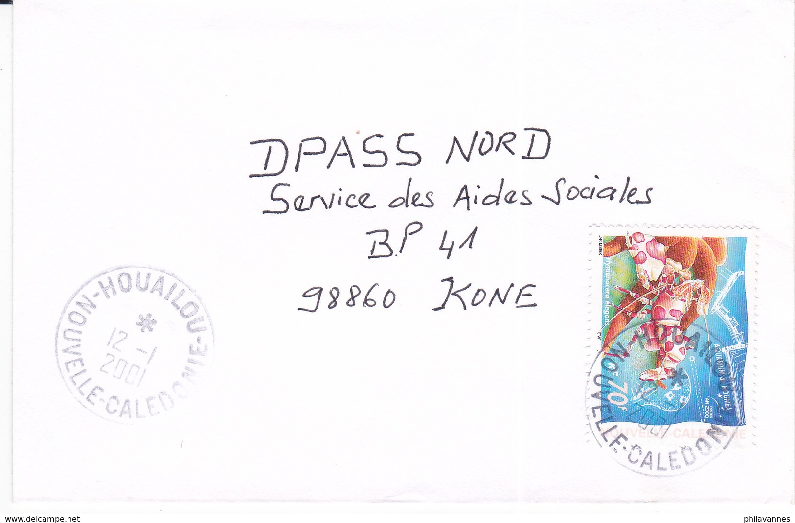 Nouvelle Calédonie, Lettre De HOUAILOU, 2001 ( NC4) - Storia Postale