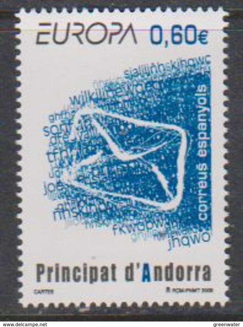 Europa Cept 2008 Andorra Sp. 1v ** Mnh (40206A) - 2008