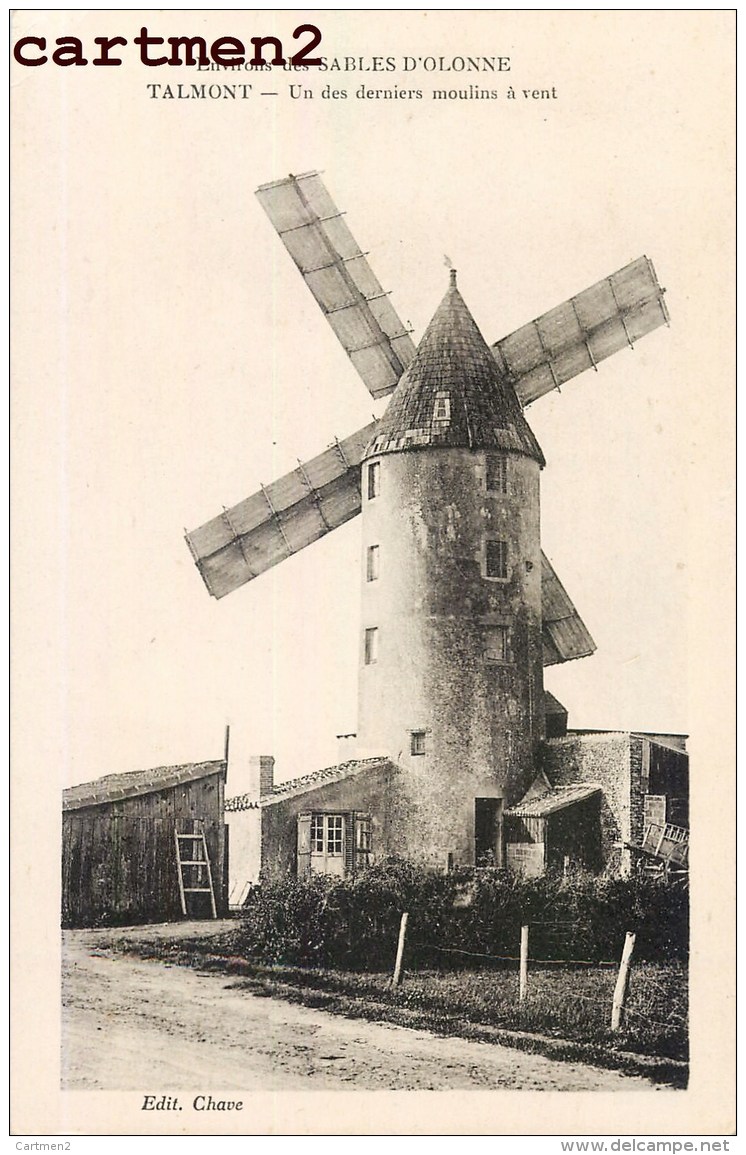 TALMONT UN DES DERNIERS MOULIN A VENT MILL 85 VENDEE - Talmont Saint Hilaire