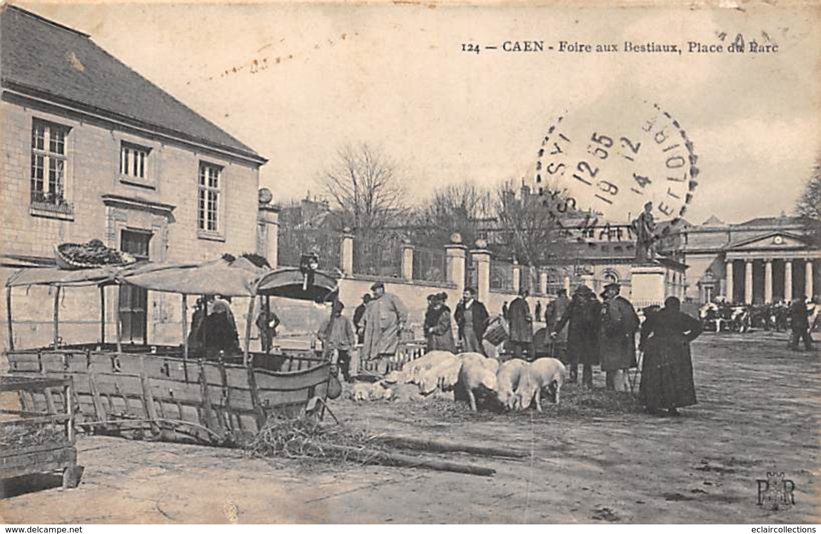 Caen    14   Foire Aux Bestiaux Place Du Parc     ( Décollée Voir Scan) - Caen