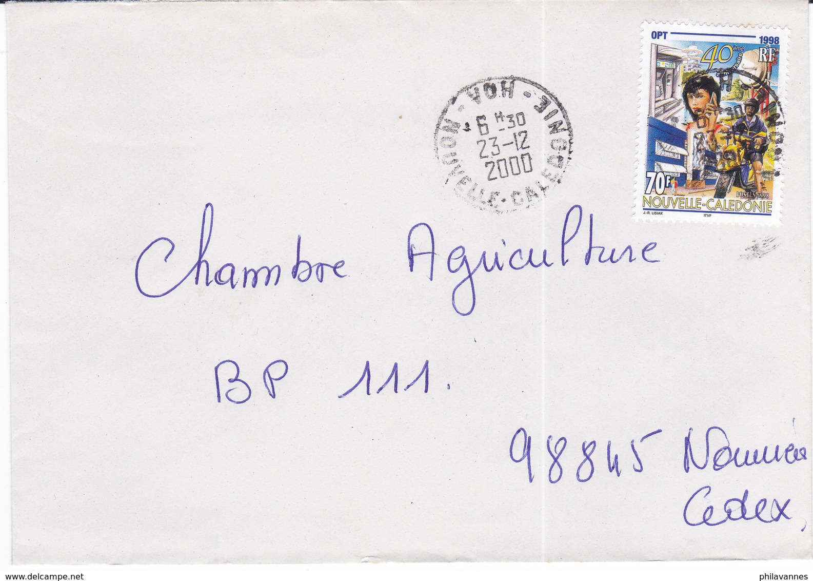 Nouvelle Calédonie, Lettre De VOH, 2000 ( NC19) - Storia Postale