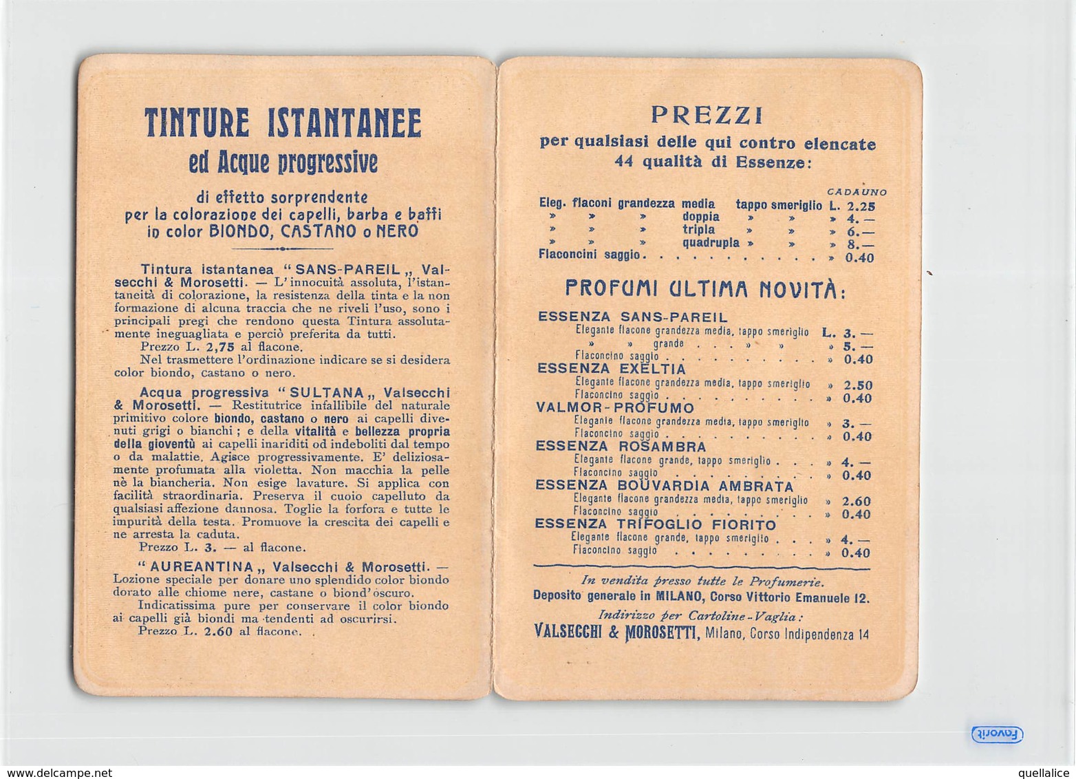 0272 "CALENDARIETTO-VITA MEDIOEVALE-ALMANACCO PROFUMATO-VALSECCHI & MOROSETTI-MILANO" ANIMATO. CALEND. ORIG - Petit Format : 1901-20