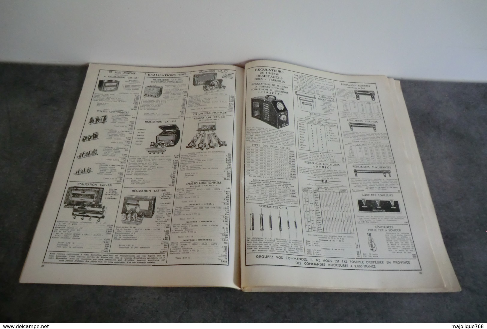 Comptoir M B Radiophonique Présente Son Nouveau Catalogue Générale - Année 1950 - La Couverture Au Verso Se Détache - - Componentes