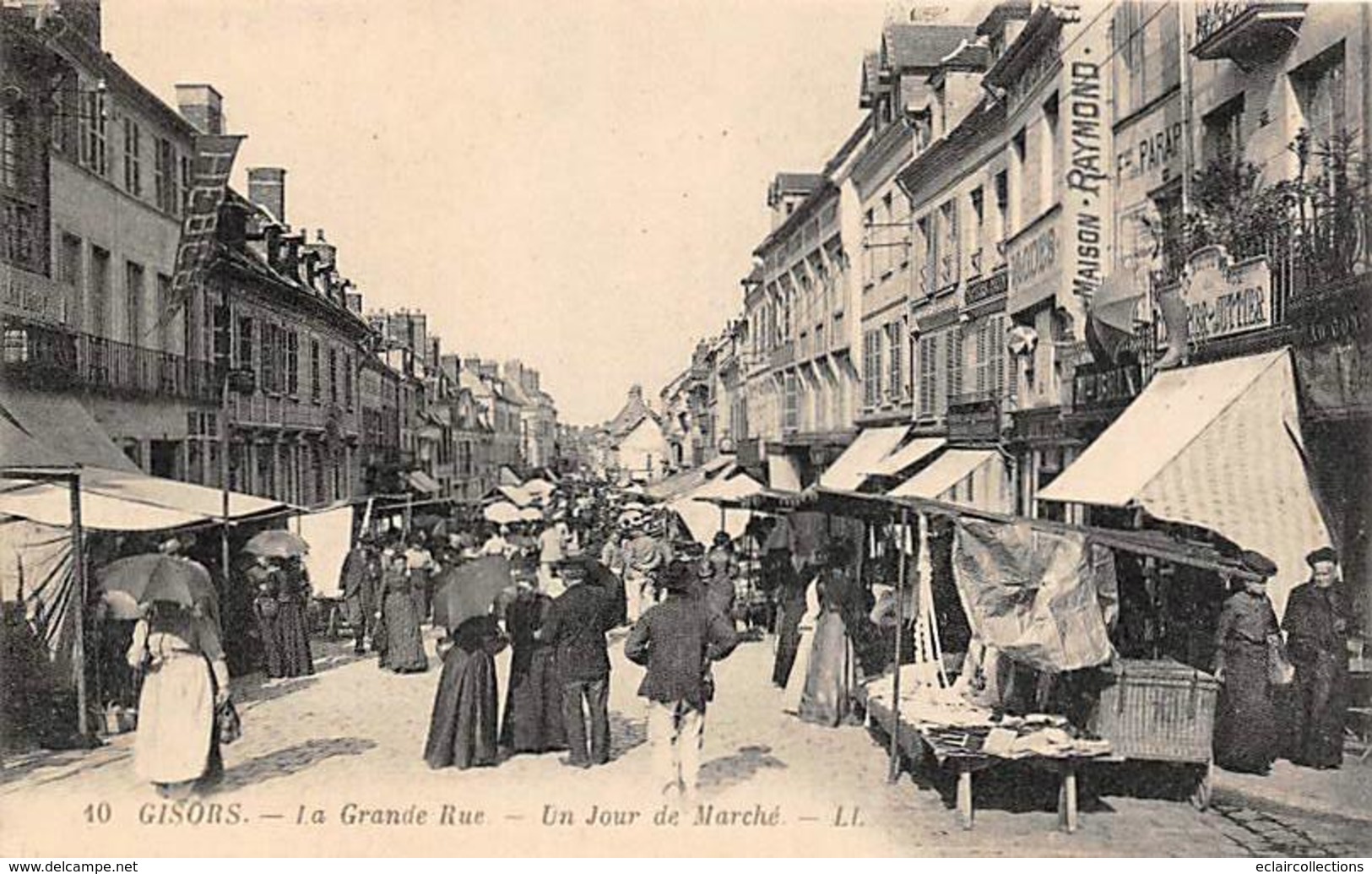 Gisors     27     Le Marché  Grande Rue     (voir Scan) - Gisors