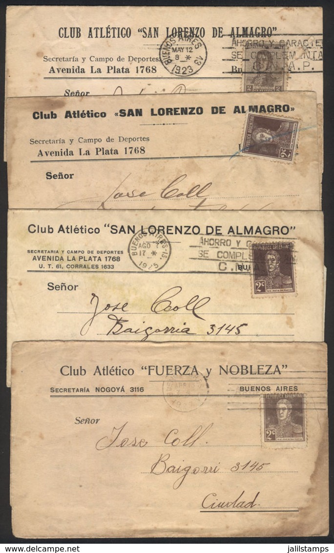 14 TOPIC FOOTBALL: 4 Notifications Of The Years 1923 To 1927 To A Great Football P - Otros & Sin Clasificación