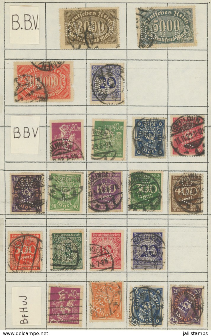 68 GERMANY: PERFINS: Accumulation Of Several Hundreds Stamps With Commercial Perfin - Otros & Sin Clasificación