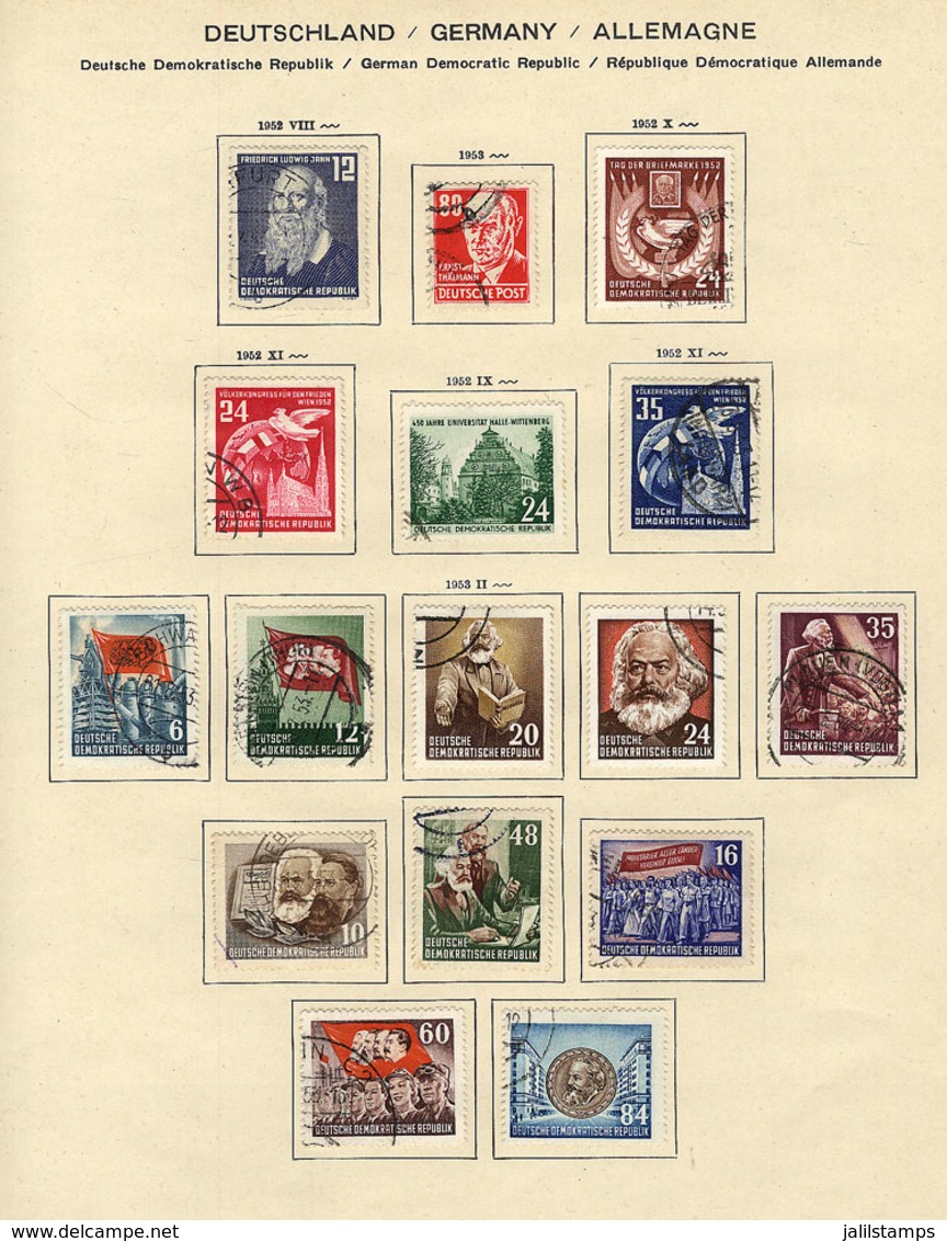 82 EAST GERMANY: Balance Of Collection Of Used Stamps On Schaubek Album Pages, Fine - Other & Unclassified