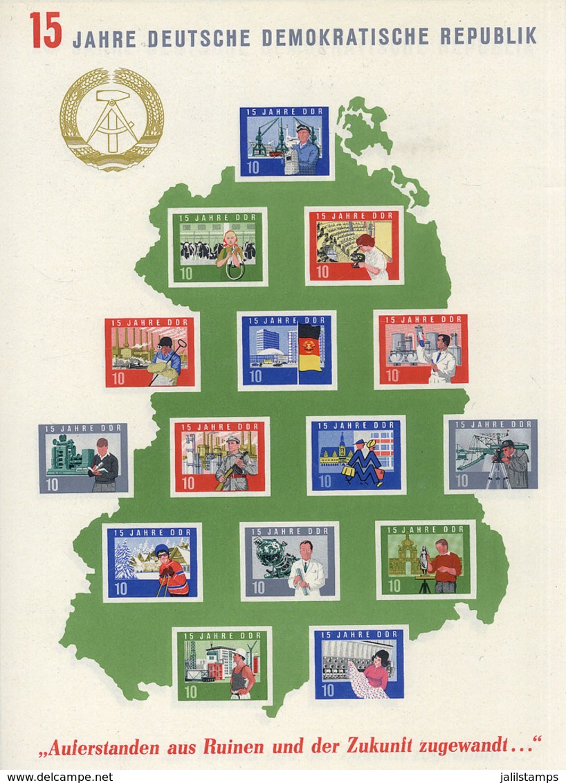 84 EAST GERMANY: Collection Of Stamps And Souvenir Sheets Of 1964 To 1966 On Pages, - Other & Unclassified