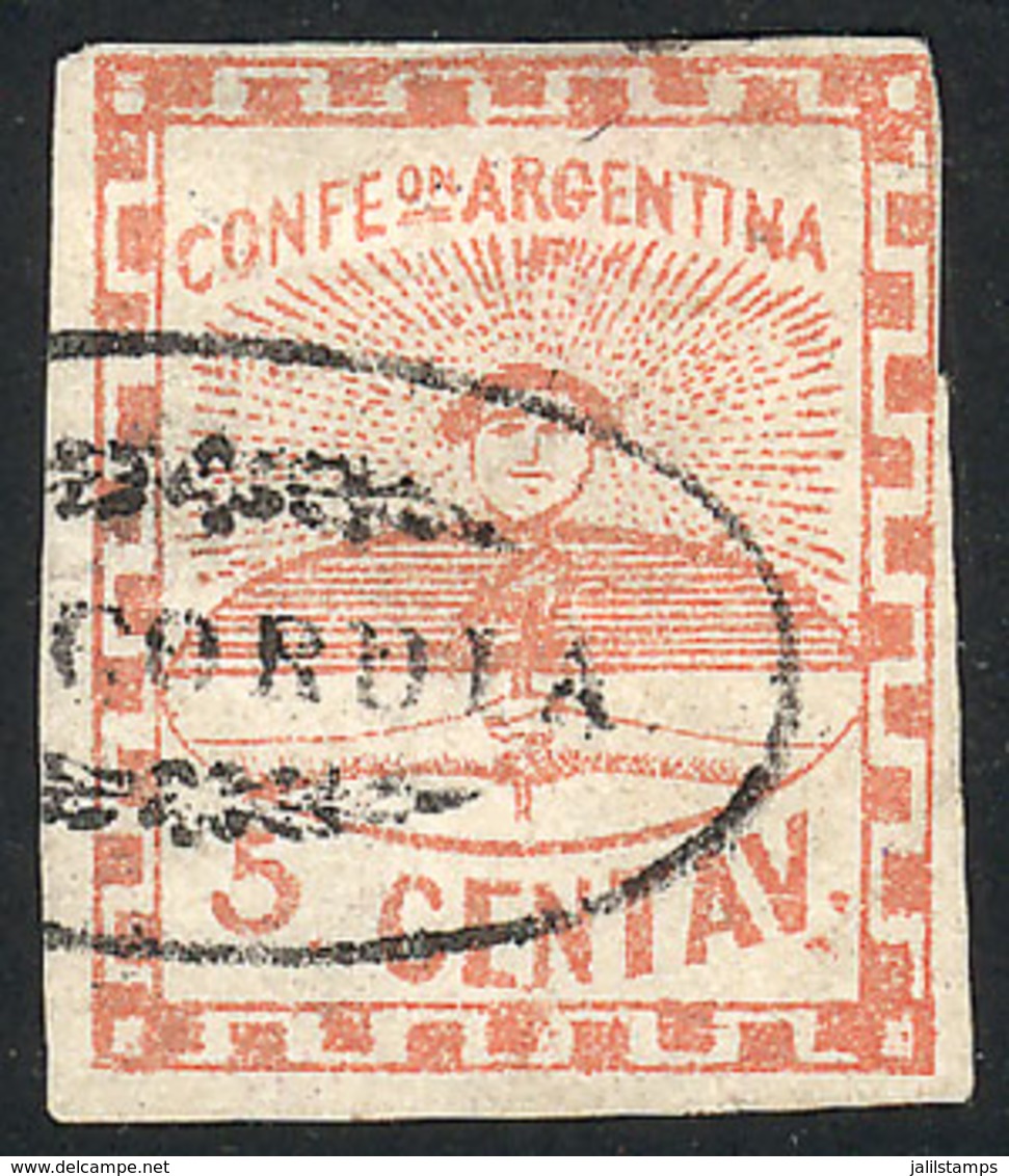 132 ARGENTINA: GJ.1e, With CONCORDIA Cancel In Ellipse (+600%), Very Nice Example, S - Otros & Sin Clasificación