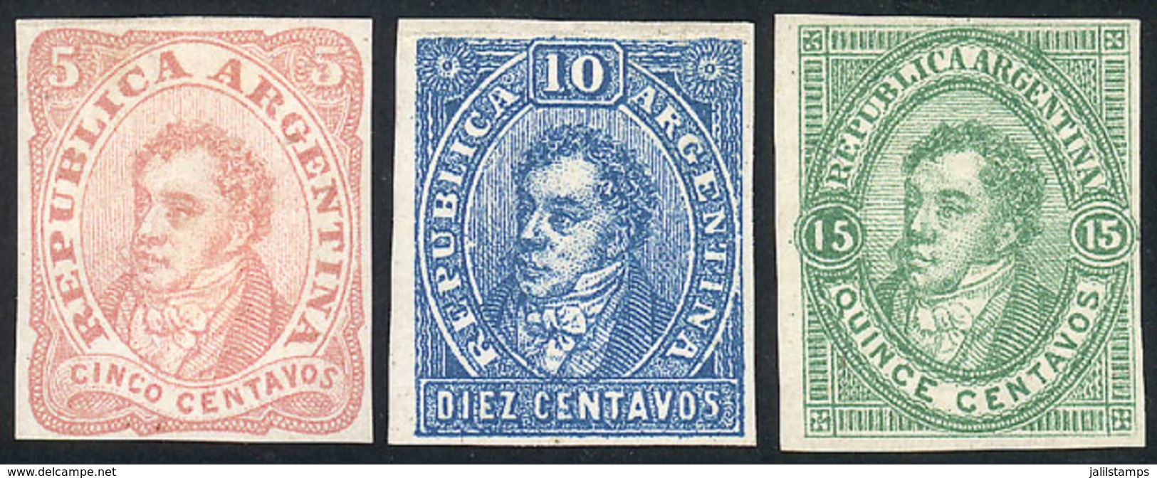 149 ARGENTINA: UNADOPTED ESSAYS, Lithographed And Printed By Roberto Lange In 1863, - Otros & Sin Clasificación