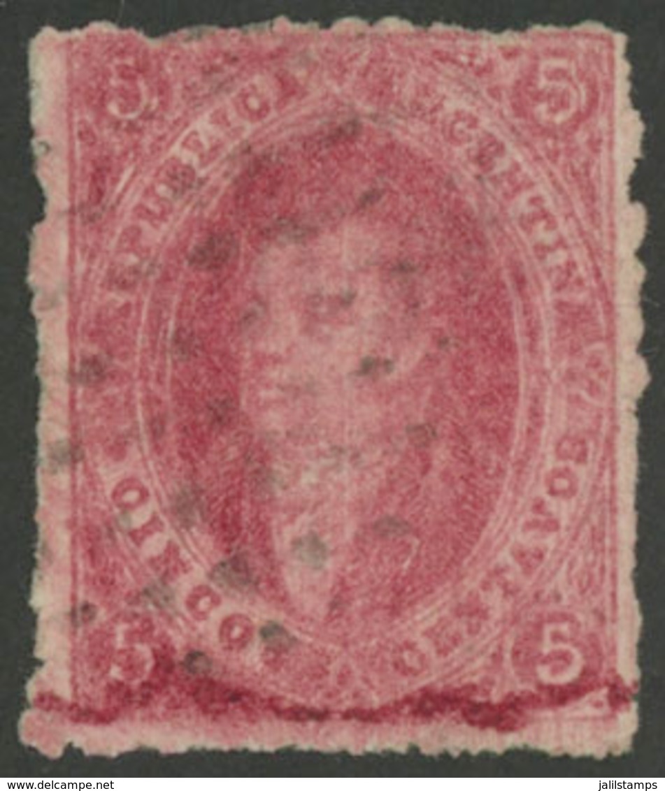 177 ARGENTINA: "GJ.25n, 4th Printing With CRACKED PLATE Variety (position 40), ""cra - Otros & Sin Clasificación