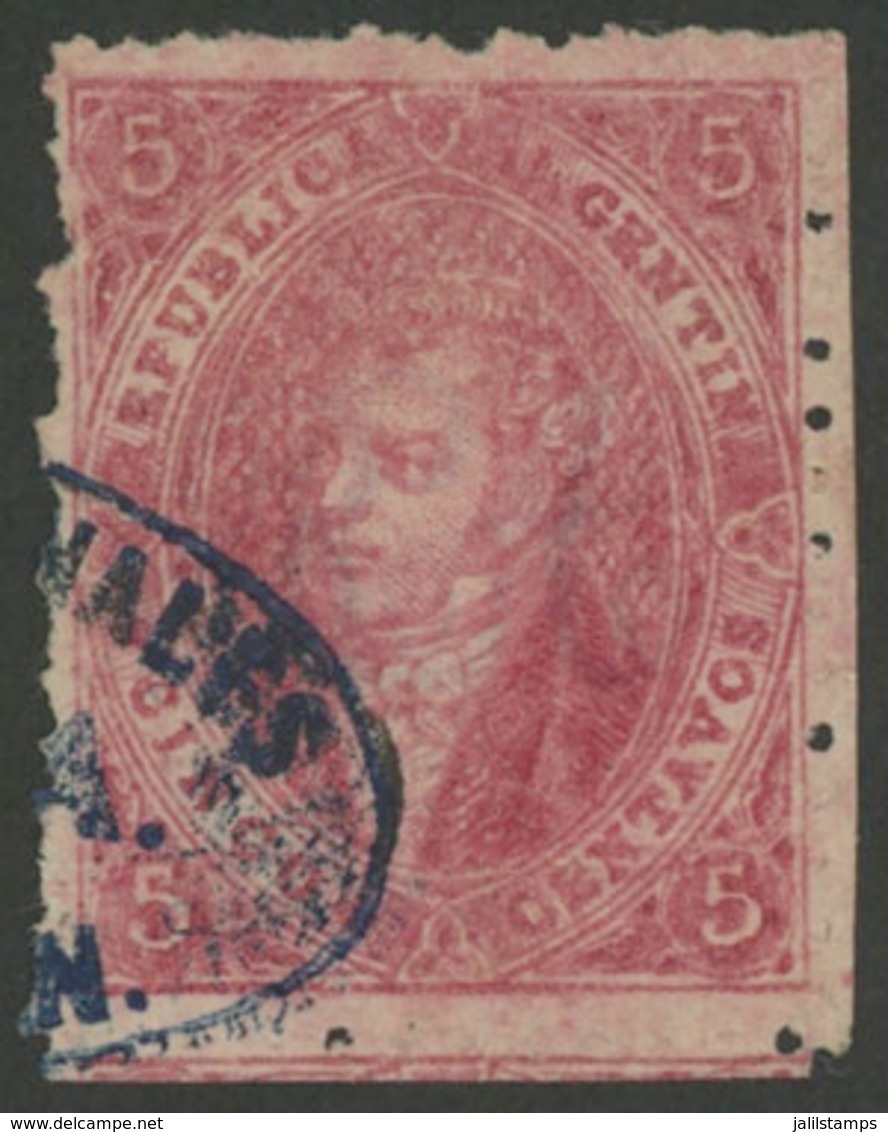 182 ARGENTINA: GJ.25Ba, 4th Printing, In The Rare INTENSE Lilac-rose, Also Mulatto, - Autres & Non Classés