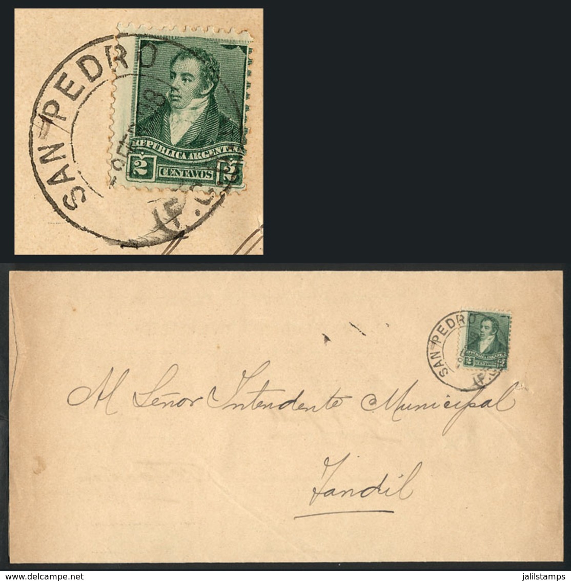 221 ARGENTINA: GJ.176, 2c. Franking ALONE A Printed Matter Sent From San Pedro To Ta - Otros & Sin Clasificación