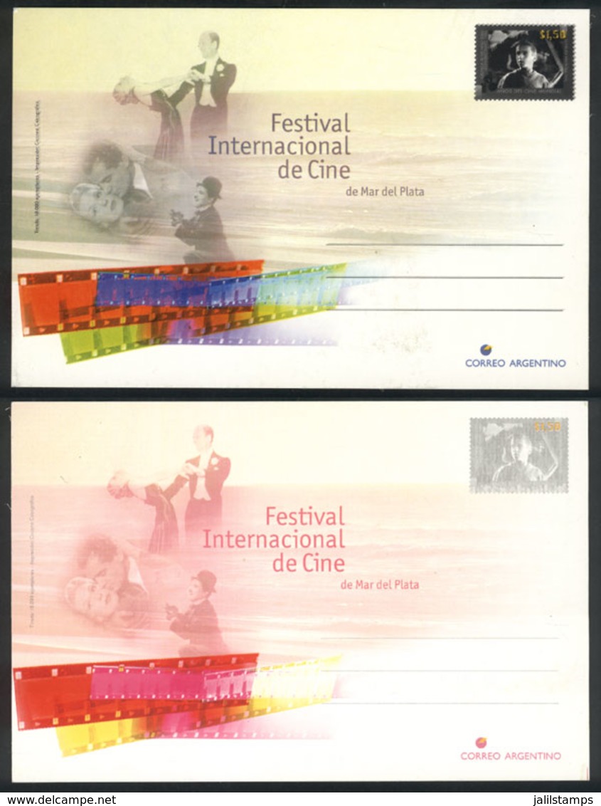 411 ARGENTINA: Card GJ.25, 1998 Film Festival Of Mar Del Plata, With Rare VARIETY: D - Enteros Postales