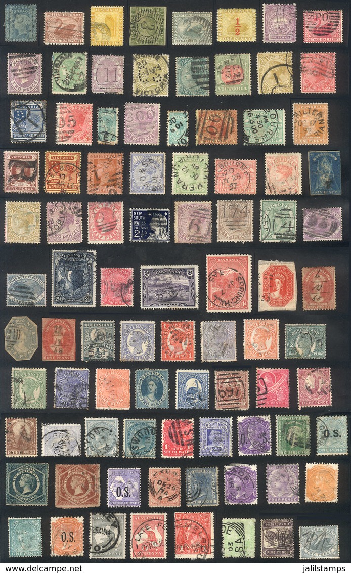 588 AUSTRALIA: Small Lot Of Old Stamps, Mint Or Used, Mixed Quality (a Few With Mino - Otros & Sin Clasificación