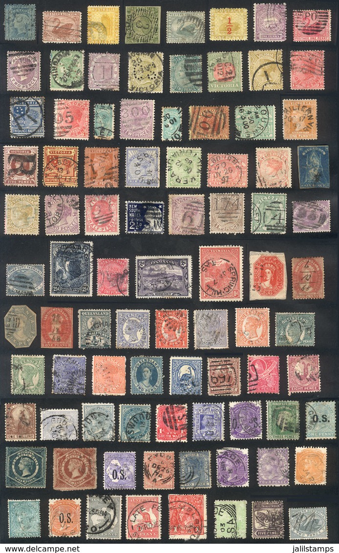 588 AUSTRALIA: Small Lot Of Old Stamps, Mint Or Used, Mixed Quality (a Few With Mino - Other & Unclassified